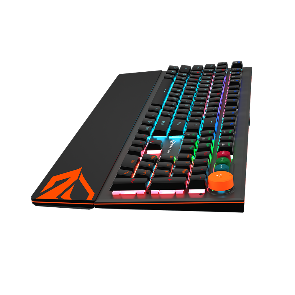 Meetion MT-MK500 Mechanical Gaming Keyboard, Detachable Palmrest, RGB, Type-C