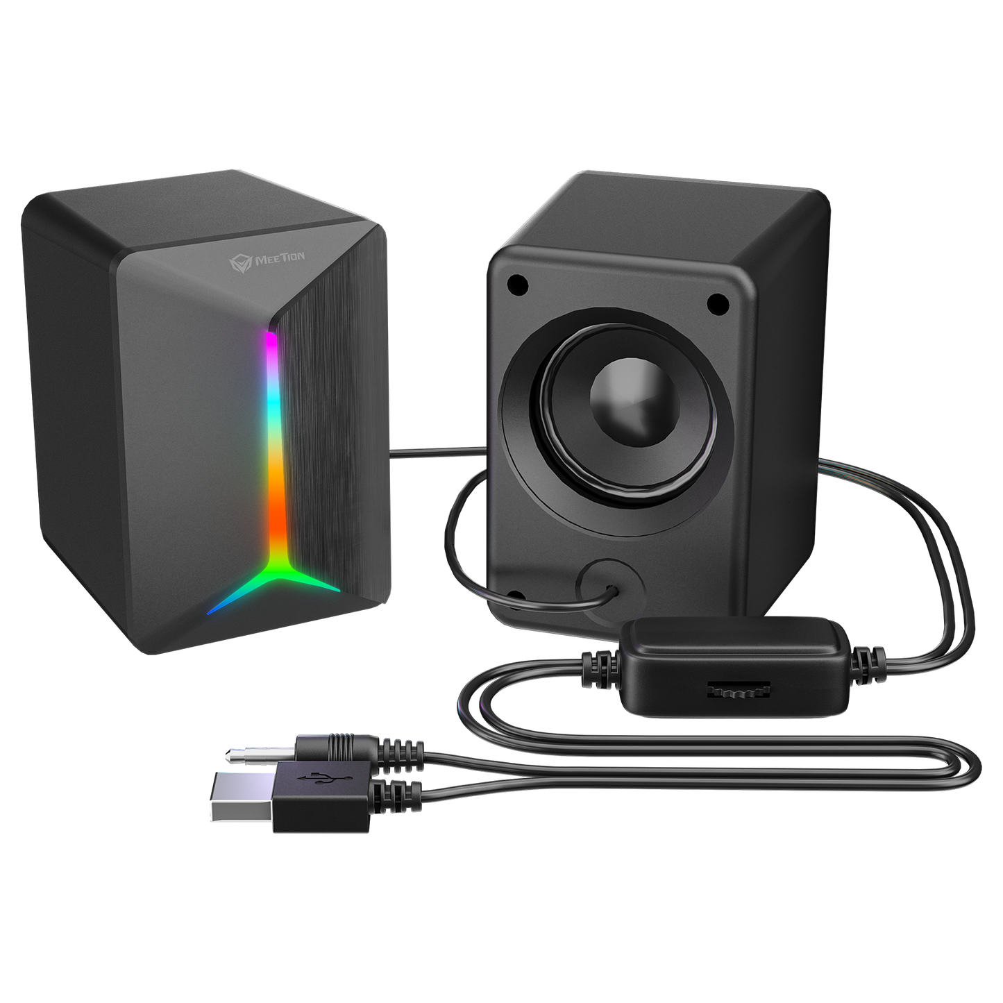 Meetion MT-SP2011 Gaming Stereo Desktop Speakers, 3.5jack, HiFi2.0 Stereo Sound