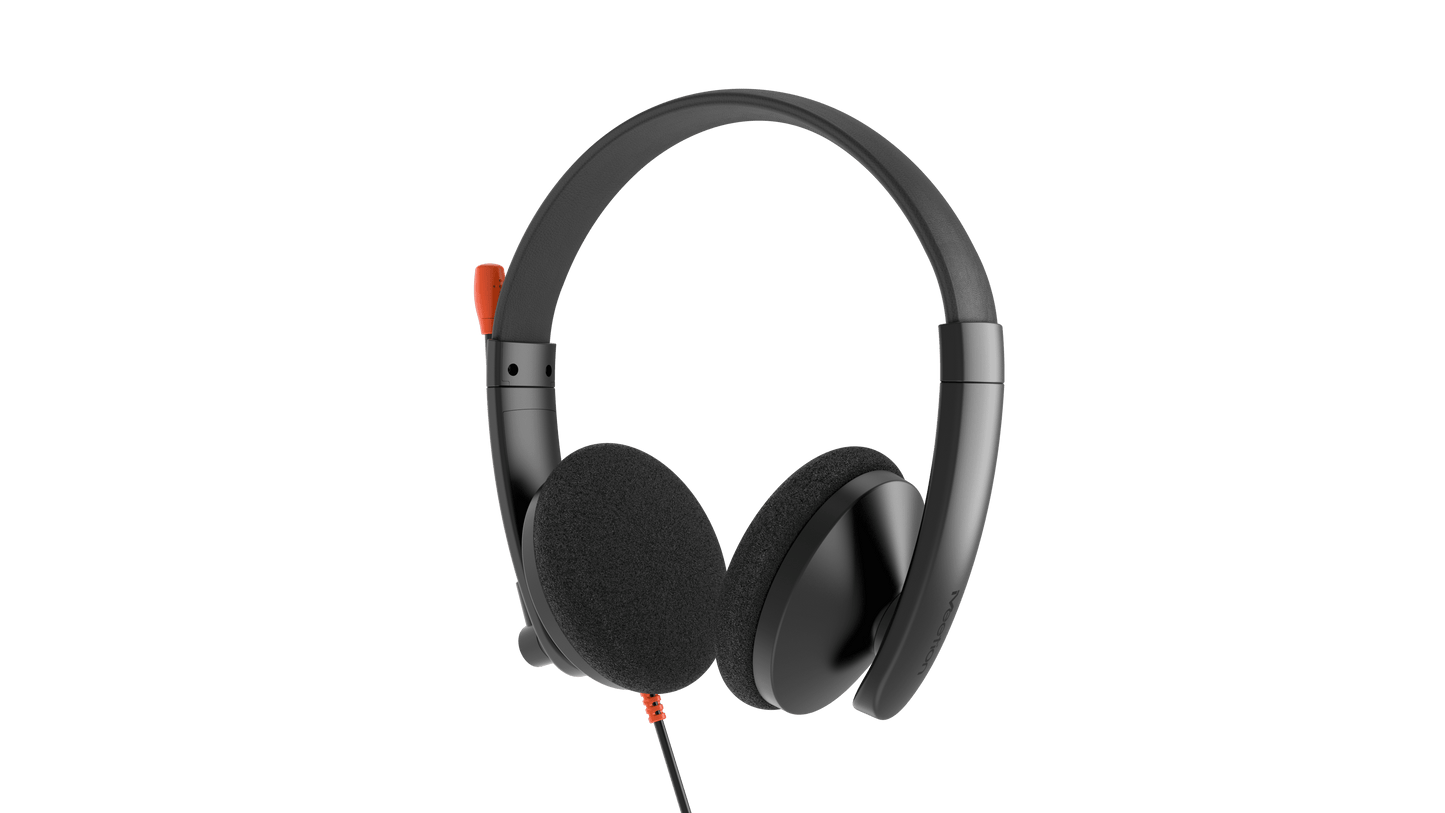 Meetion MT-HP003 Telephony 3.5mm Headset, Noise-Canceling Mic, Adjustable Headband