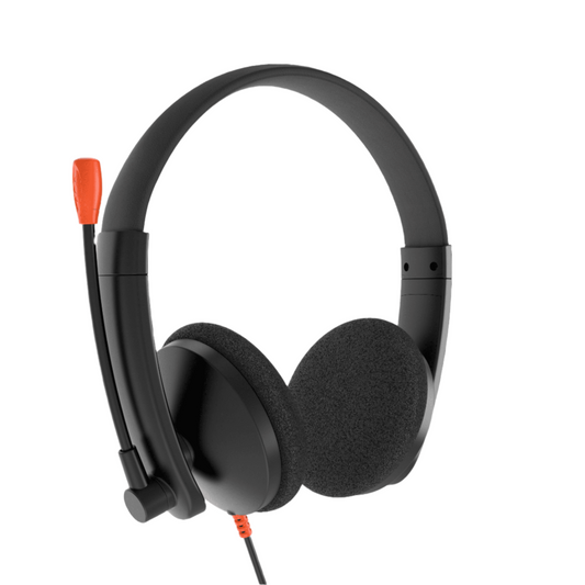 Meetion MT-HP003 Telephony 3.5mm Headset, Noise-Canceling Mic, Adjustable Headband