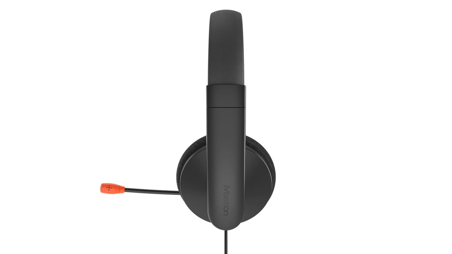Meetion MT-HP003 Telephony 3.5mm Headset, Noise-Canceling Mic, Adjustable Headband
