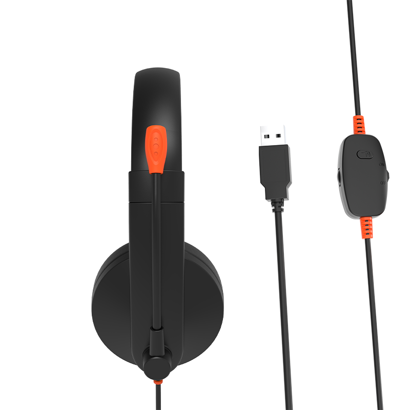 Meetion MT-HP003U Telephony USB Headset, Noise-Canceling Mic, Volume Control