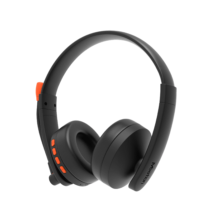 Meetion MT-BTH003 Telephony Bluetooth Headset, Noise-Canceling Mic, 27H endurance