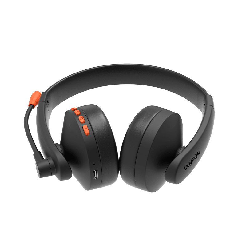 Meetion MT-BTH003 Telephony Bluetooth Headset, Noise-Canceling Mic, 27H endurance