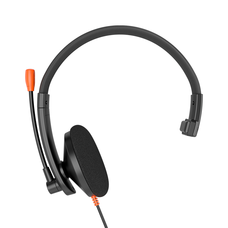Meetion MT-HP002U Telephony USB Headset, Noise-Canceling Mic, Adjustable Headband