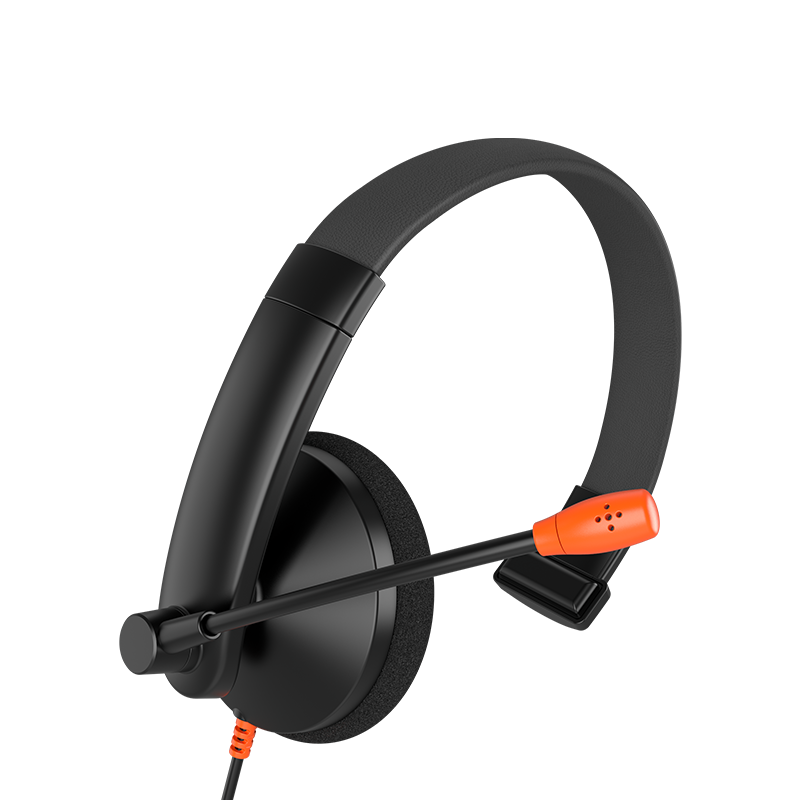 Meetion MT-HP002U Telephony USB Headset, Noise-Canceling Mic, Adjustable Headband