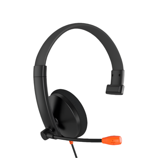 Meetion MT-HP002U Telephony USB Headset, Noise-Canceling Mic, Adjustable Headband