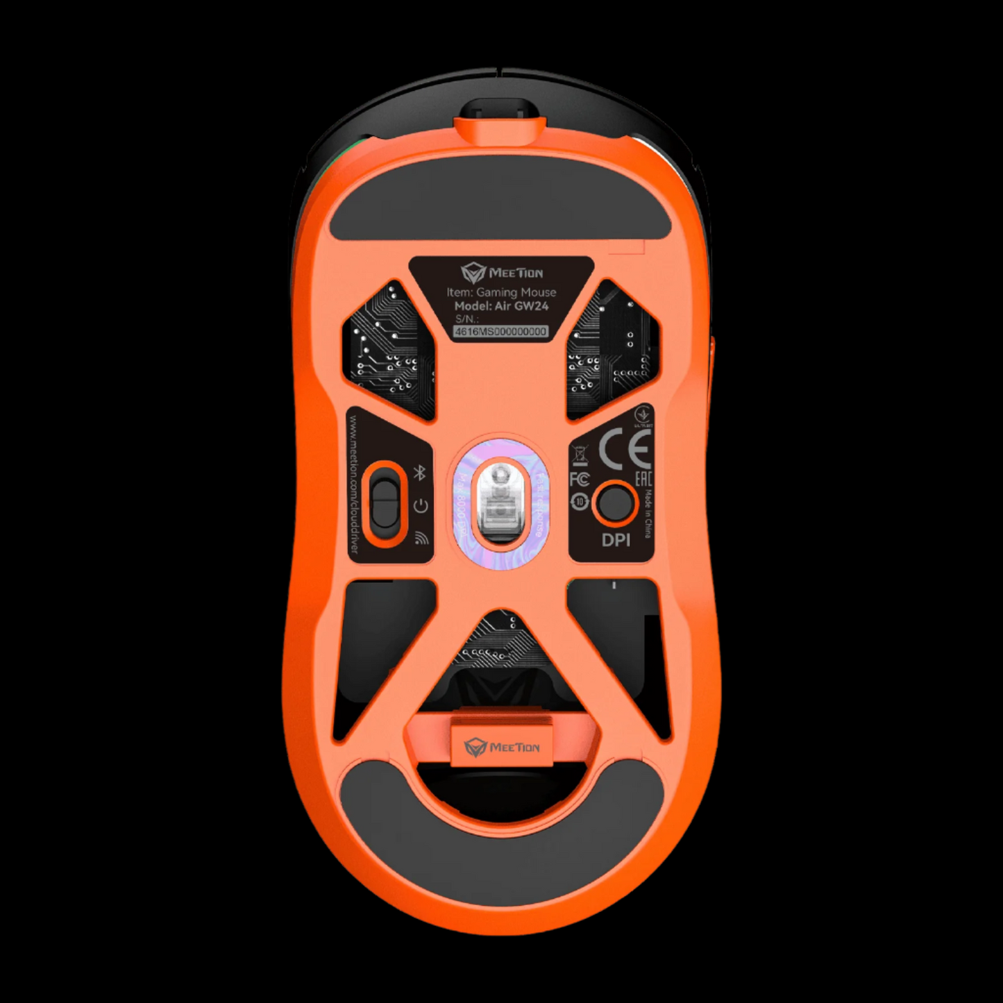 Meetion Air GW24 Gaming Mouse, 2.4GHz Wireless, Bluetooth, Wired, 8000DPI