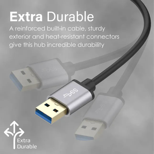 Promate EZHUB-7, Hub 7 USB-A Ports Include USB-A + USB-C Adaptor Promate EZHUB-7, Hub 7 USB-A Ports Include USB-A + USB-C Adaptor
