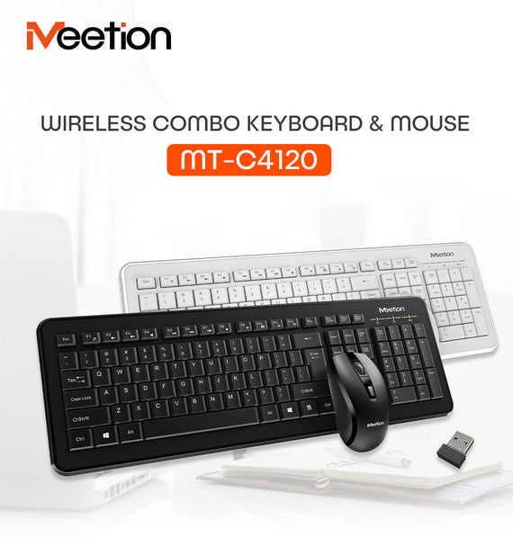 Meetion MT-C4120 Wireless Keyboard and Mouse Combo Kit for Computer, Silent