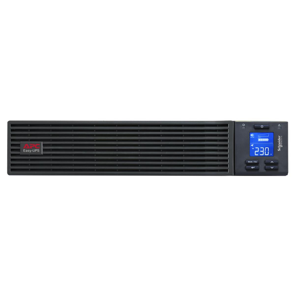 APC Easy UPS On-Line, 3kVA/2400W, Rackmount 2U 230V Intelligent Card Slot LCD (SRV3KRIRK)