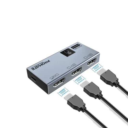Promate MediaSwitch-2T Ultra-HD 8K@60Hz HDMI® Switch KVM & Hub