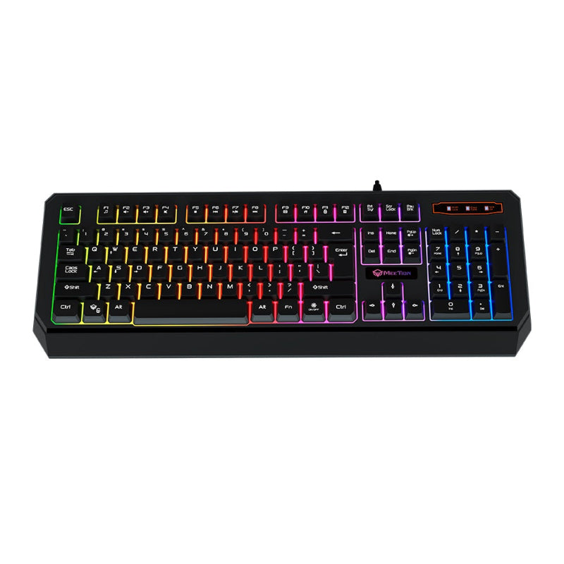 Meetion MT-K9320 Gaming Keyboard, Rainbow Backlit, Waterproof, Classic Design
