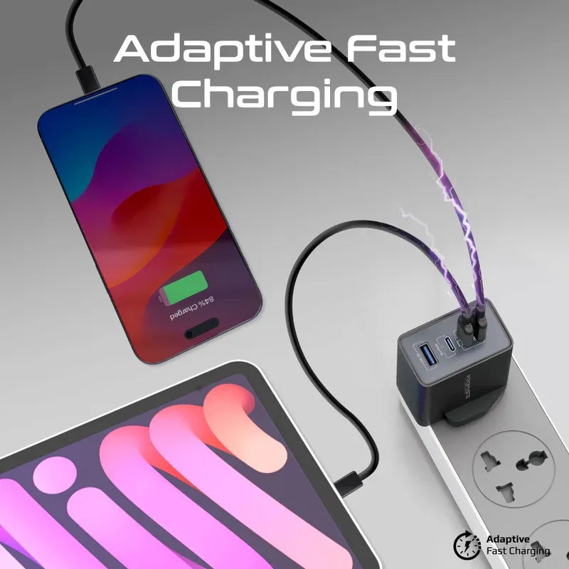Promate Charger 67W Power Delivery GaNFast™ Quick Charge 3.0 GaNPort4-67PD Promate Charger 67W Power Delivery GaNFast™ Quick Charge 3.0 GaNPort4-67PD