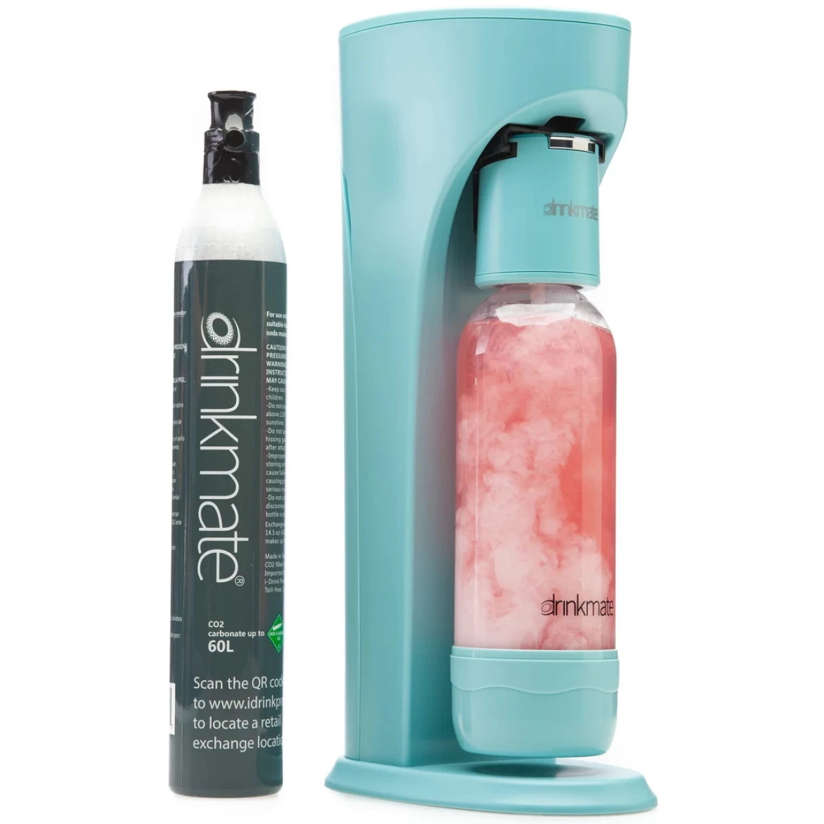 DrinkMate Water & Soda Machine,Carbonates Any Drink ,Cylinder Included - Blue