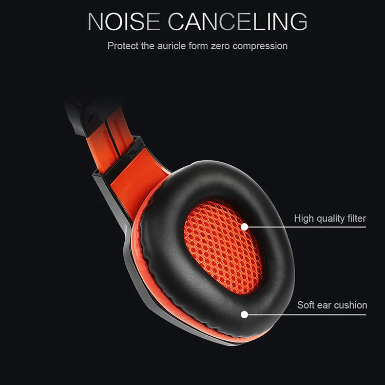 Meetion MT-HP010 Wired Stereo Gaming Headset, Leather, Noise Canceling Mic