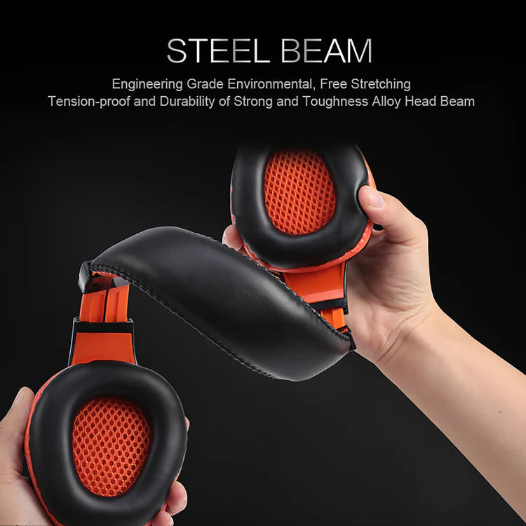 Meetion MT-HP010 Wired Stereo Gaming Headset, Leather, Noise Canceling Mic