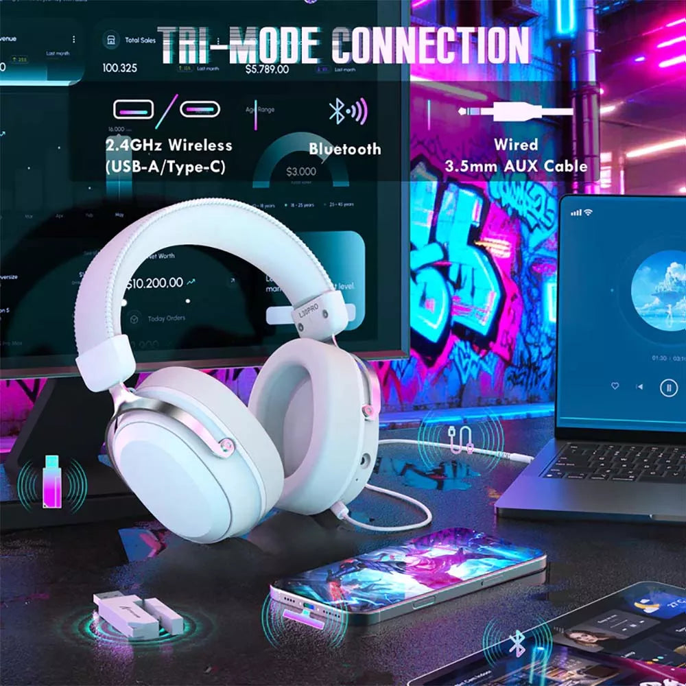 Attack Shark L30 PRO Wireless Gaming Headset USB-A/Type-C dongle