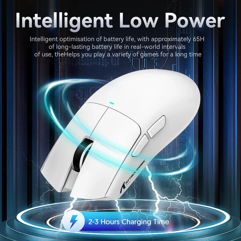 Attack Shark X11 Lightweight Wireless Gaming Mouse with RGB Charging Dock,