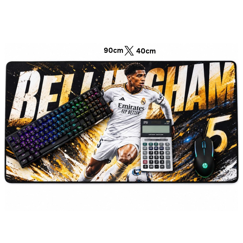 mousepad Real Madrid number 5 Bellingham with 90*40 cm High Qualit