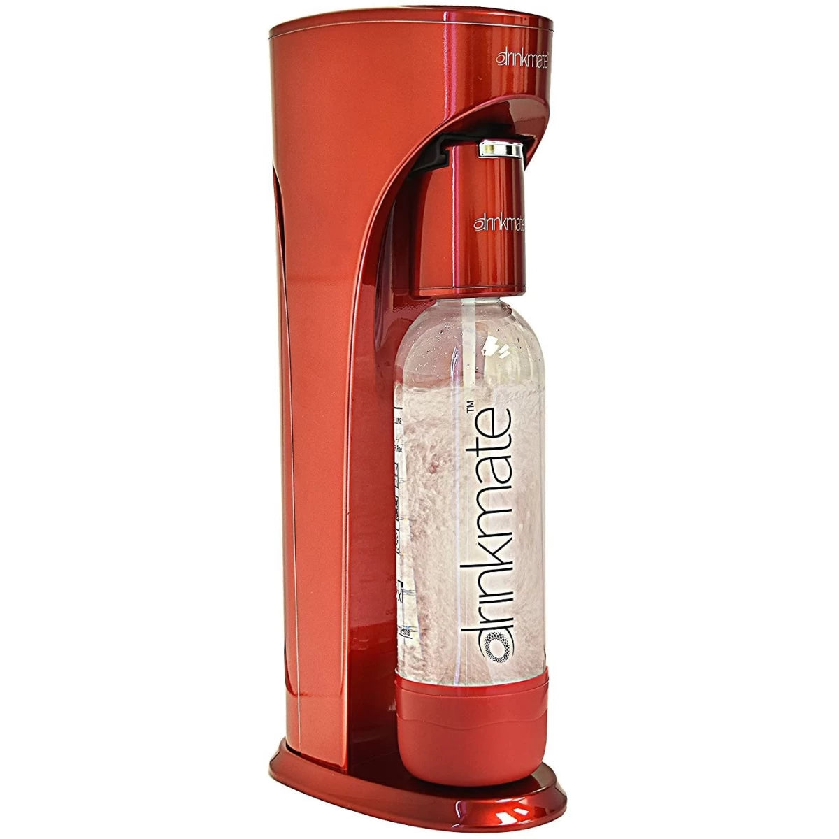 DrinkMate Water & Soda Machine,Carbonates Any Drink ,Cylinder Included - Red