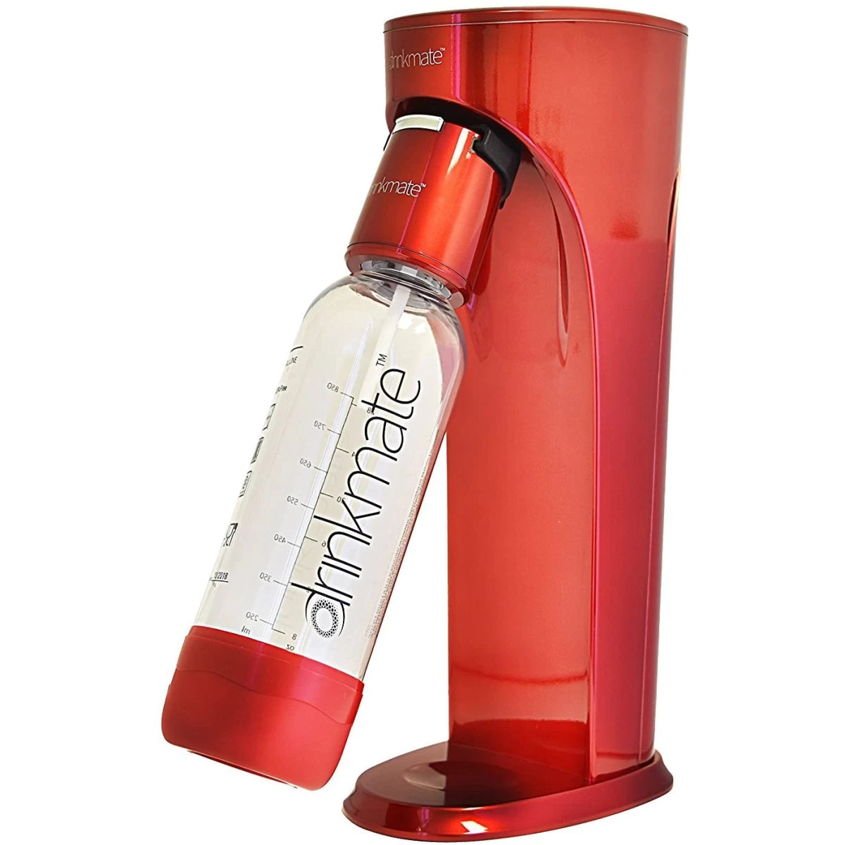 DrinkMate Water & Soda Machine,Carbonates Any Drink ,Cylinder Included - Red