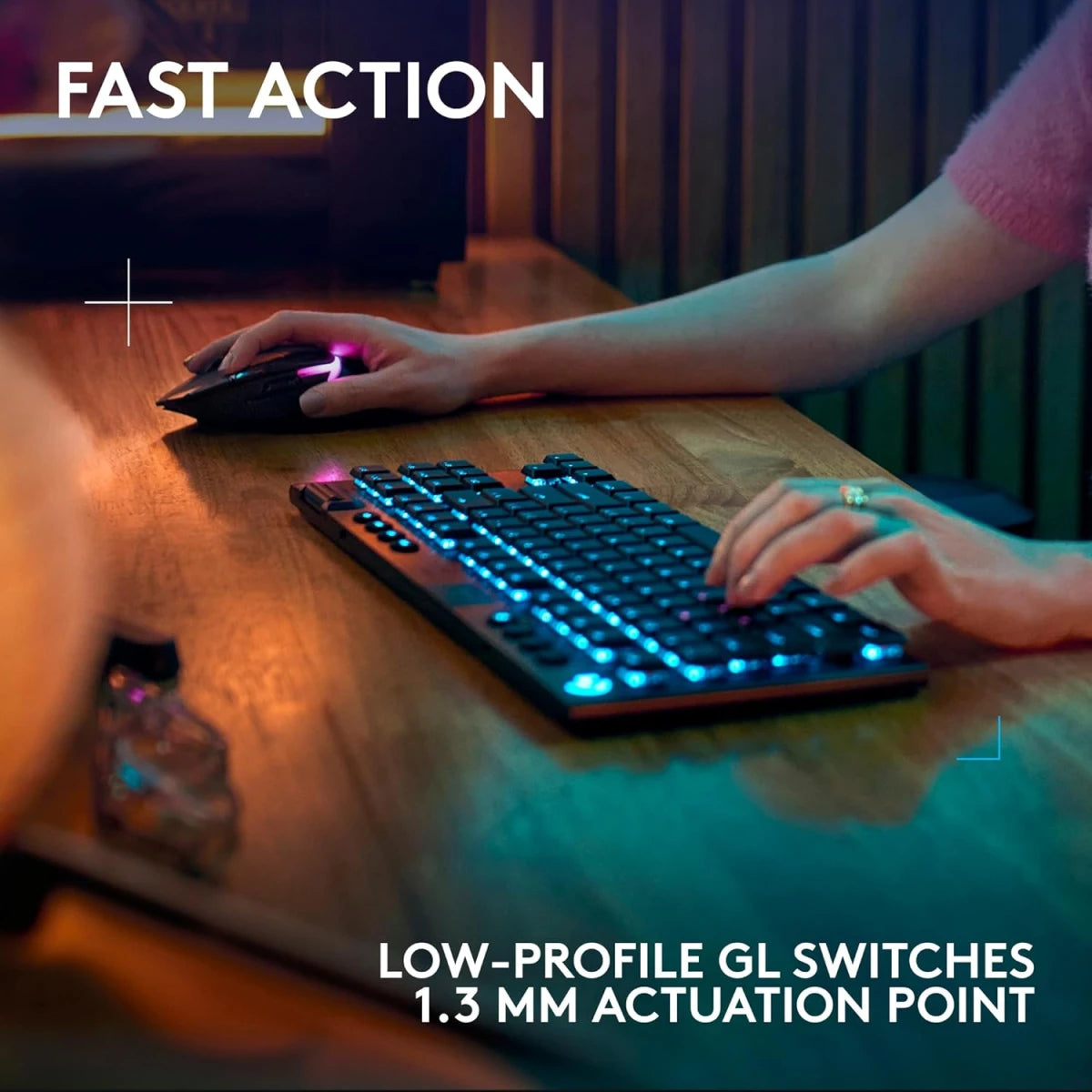 Logitech G915 X LIGHTSPEED TKL Wireless Gaming Keyboard – Black