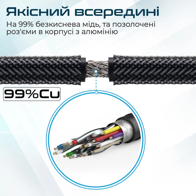Promate ProLink4K1-3 Meter Right Angle HDMI Audio Video Cable 4K UltraHD
