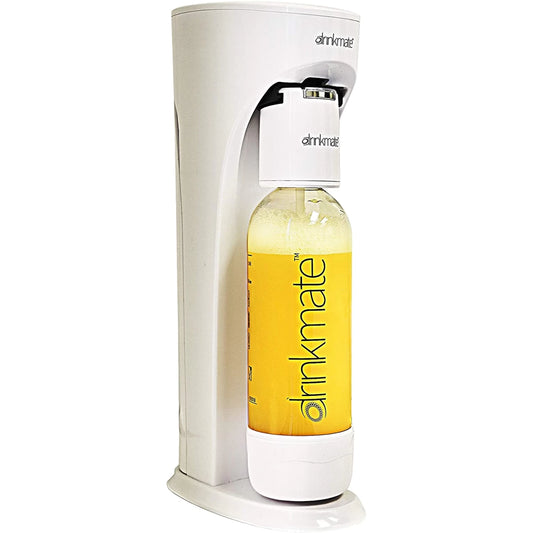 DrinkMate Water & Soda Machine,Carbonates Any Drink ,Cylinder Included - White