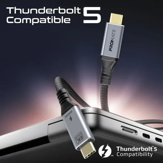 Promate Power through data ultimate USB4™ cable high-performance professionals, gamers Promate Power through data ultimate USB4™ cable high-performance professionals, gamers
