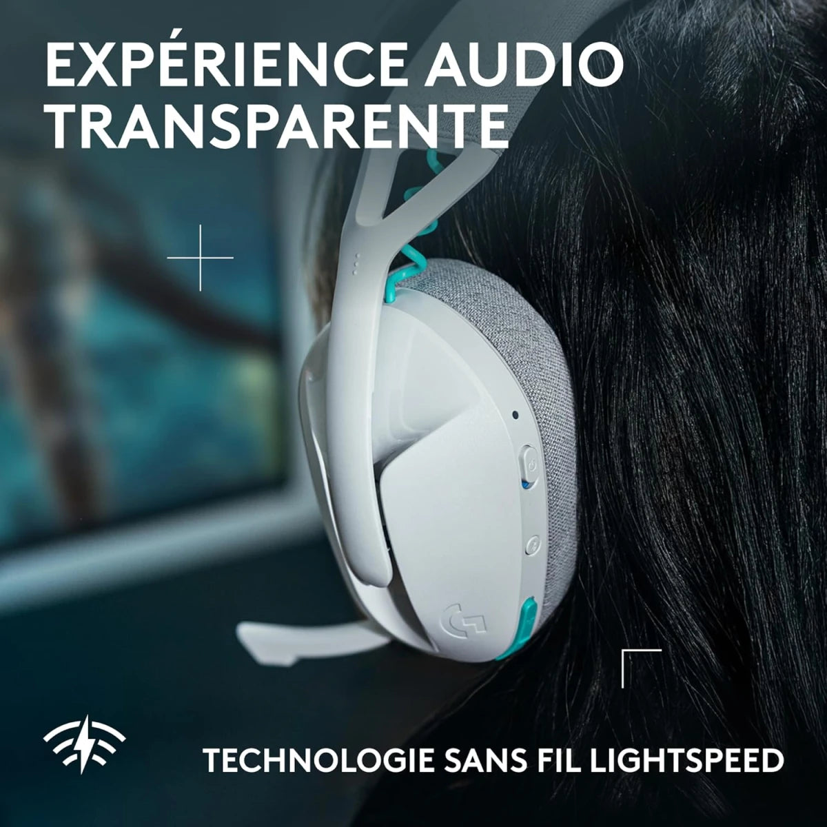 Logitech G321 LIGHTSPEED Wireless Gaming Headset with LIGHTSPEED 2.4GHz White