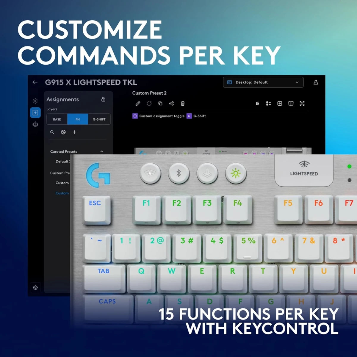 Logitech G915 X LIGHTSPEED TKL Wireless Gaming Keyboard – White