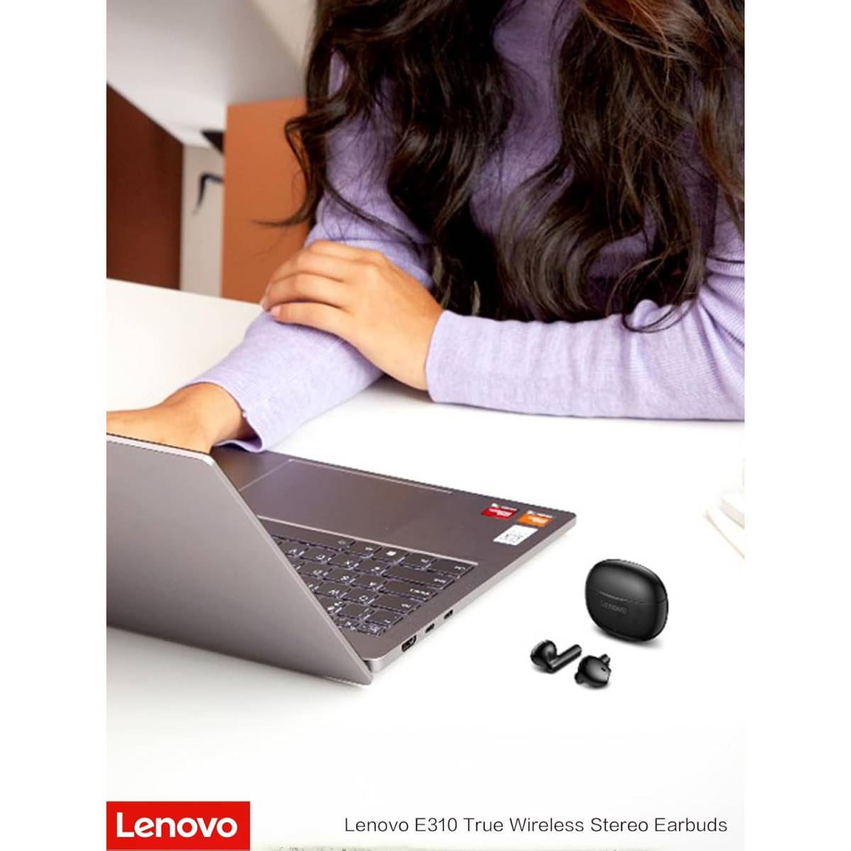 Lenovo E310 True Wireless Stereo Earbuds Bluetooth 5.3 ENC Noise-Cancelling