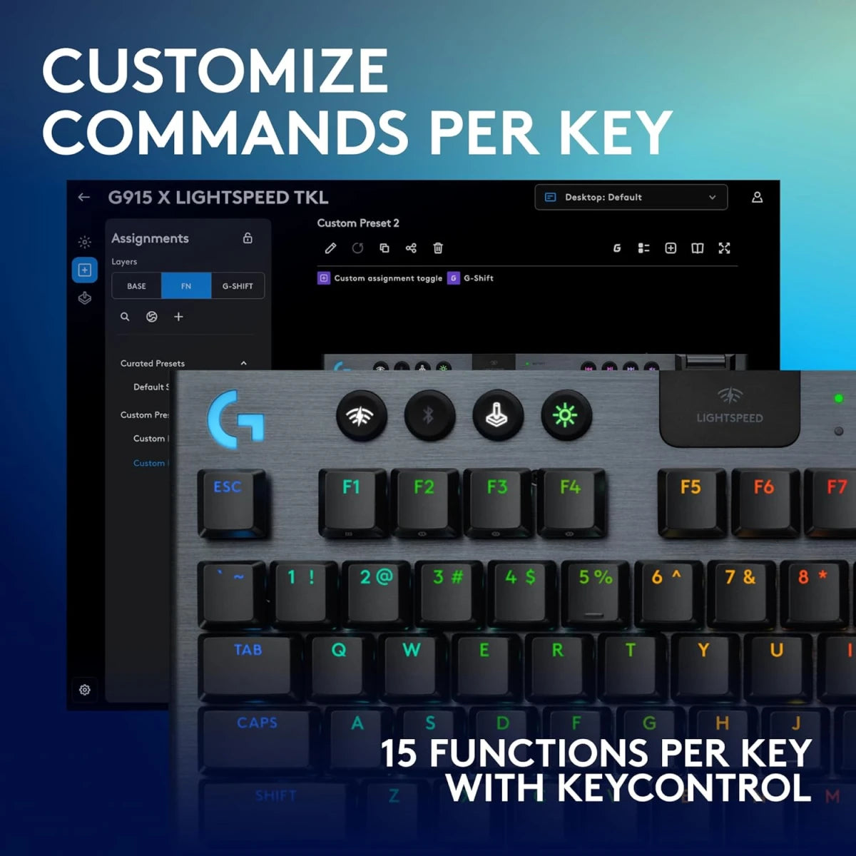 Logitech G915 X LIGHTSPEED TKL Wireless Gaming Keyboard – Black