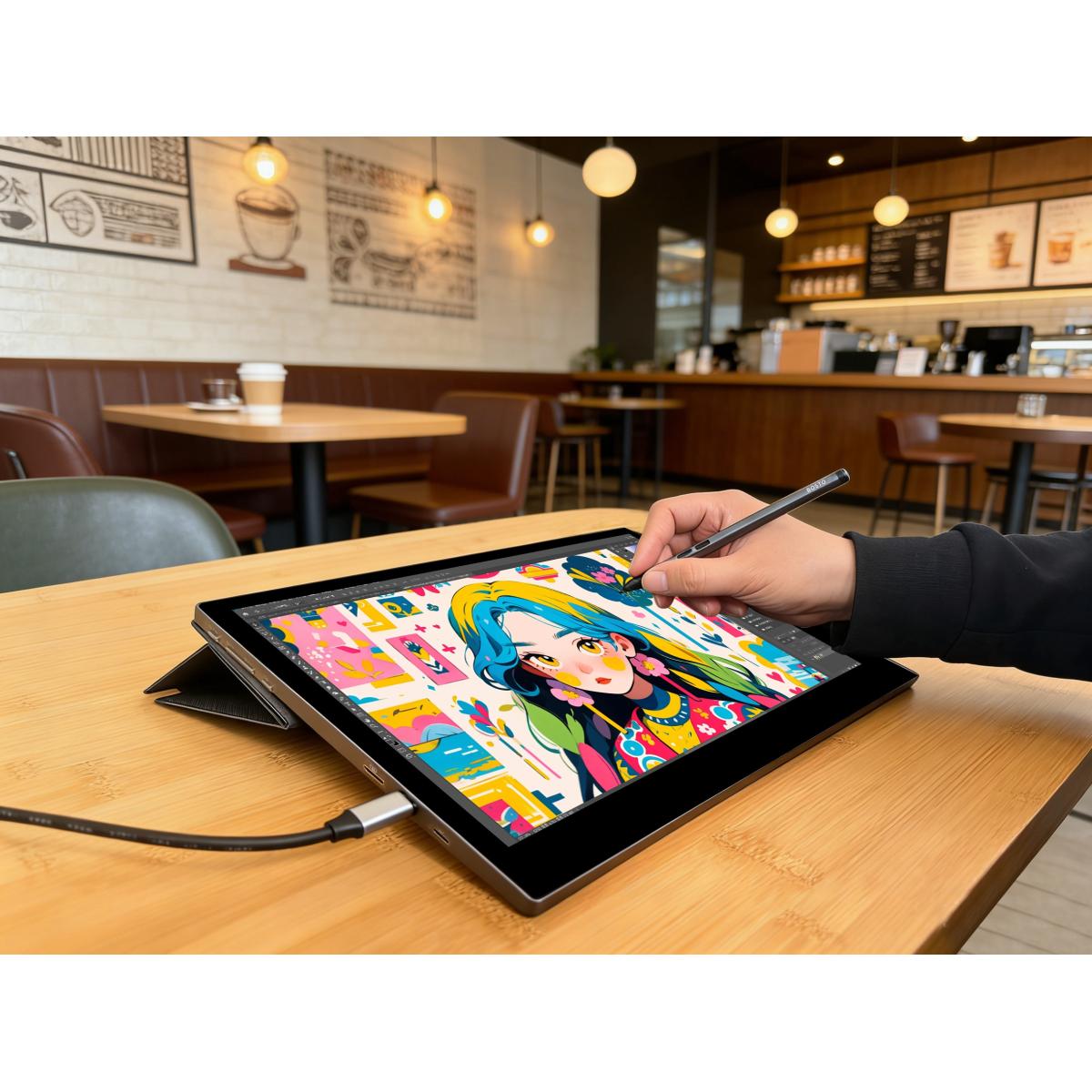 Bosto P160 15.6 Professional FHD Pen Display H-IPS Screen with Leather Case
