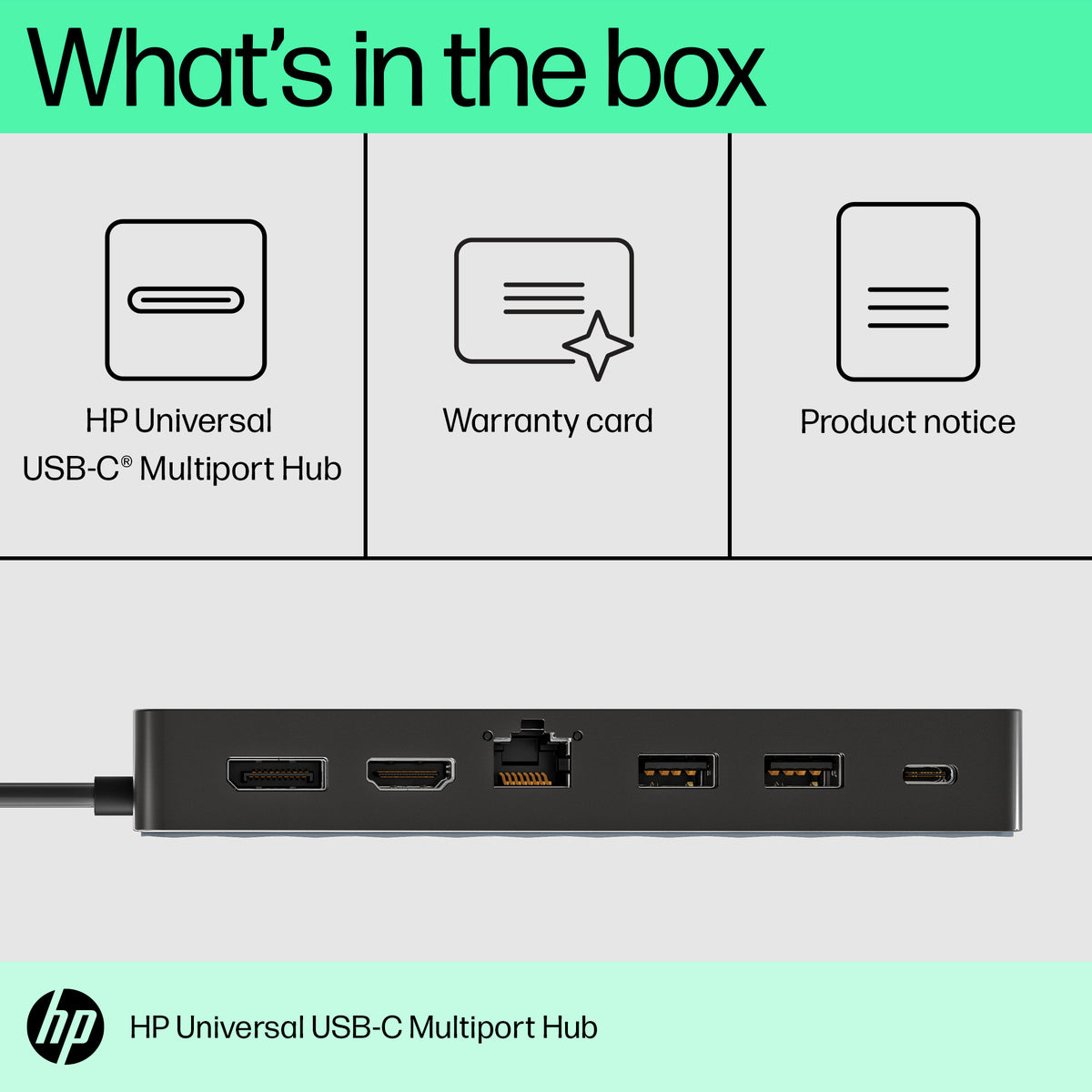 HP Universal USB-C Multiport Hub Compatible with most devices and OS HP Universal USB-C Multiport Hub Compatible with most devices and OS