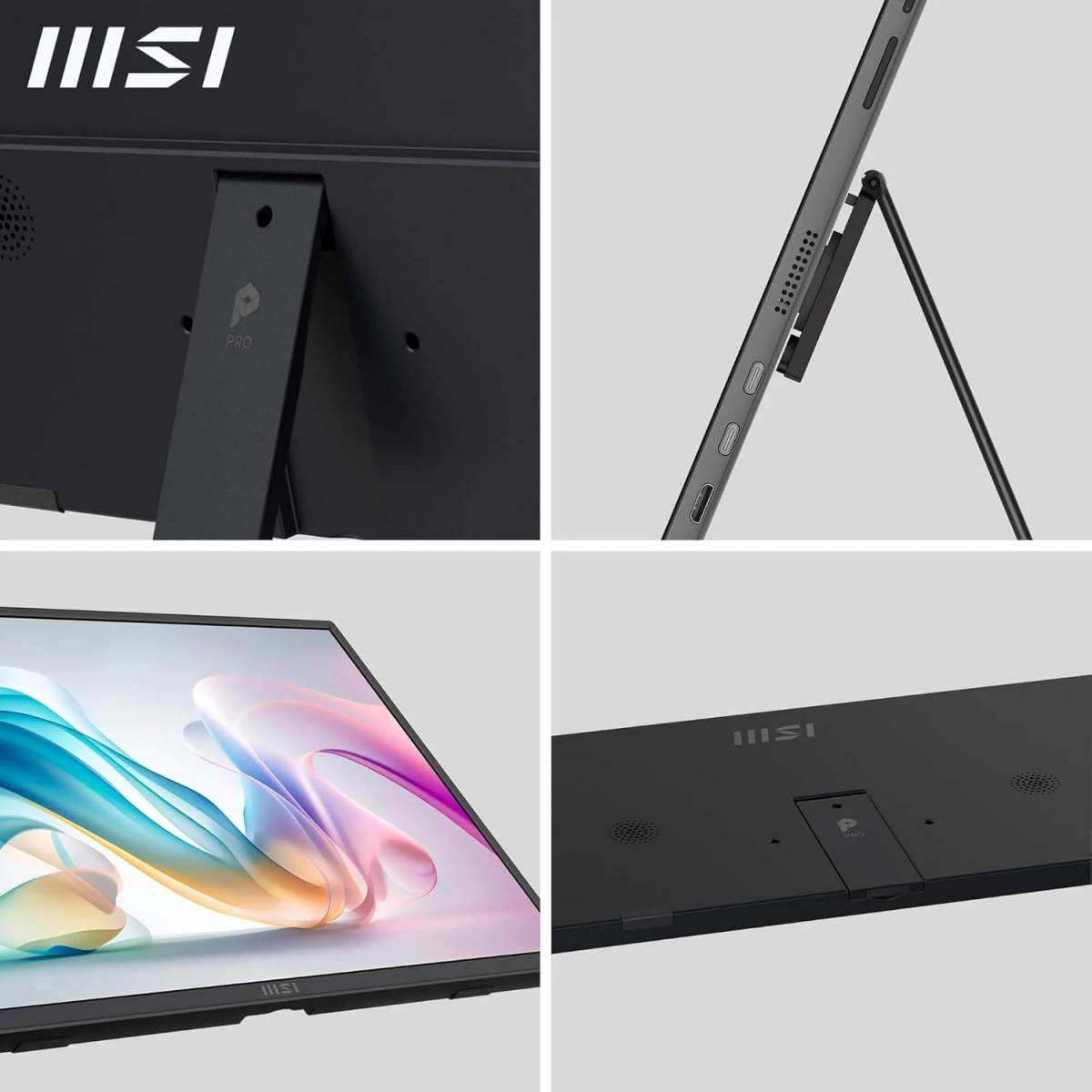 MSI PRO MP165 E6 15.6-Inch FHD Portable Monitor, 60Hz,4ms,Eye care, Built-in speaker