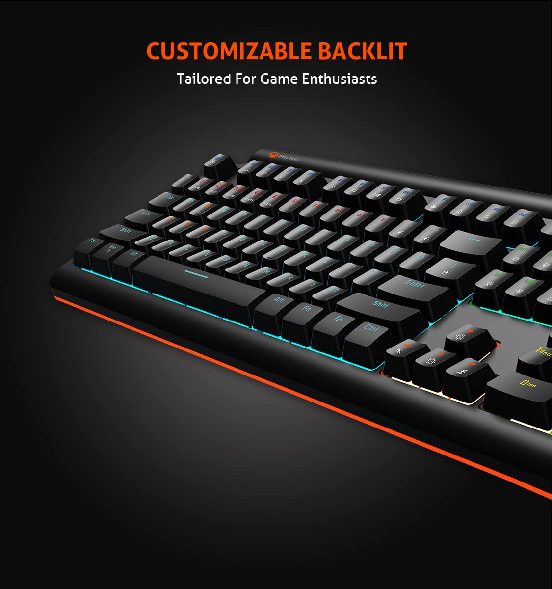 Meetion MT-MK600MX Mechanical Gaming Keyboard, USB, Blue Switch, RGB Backlit