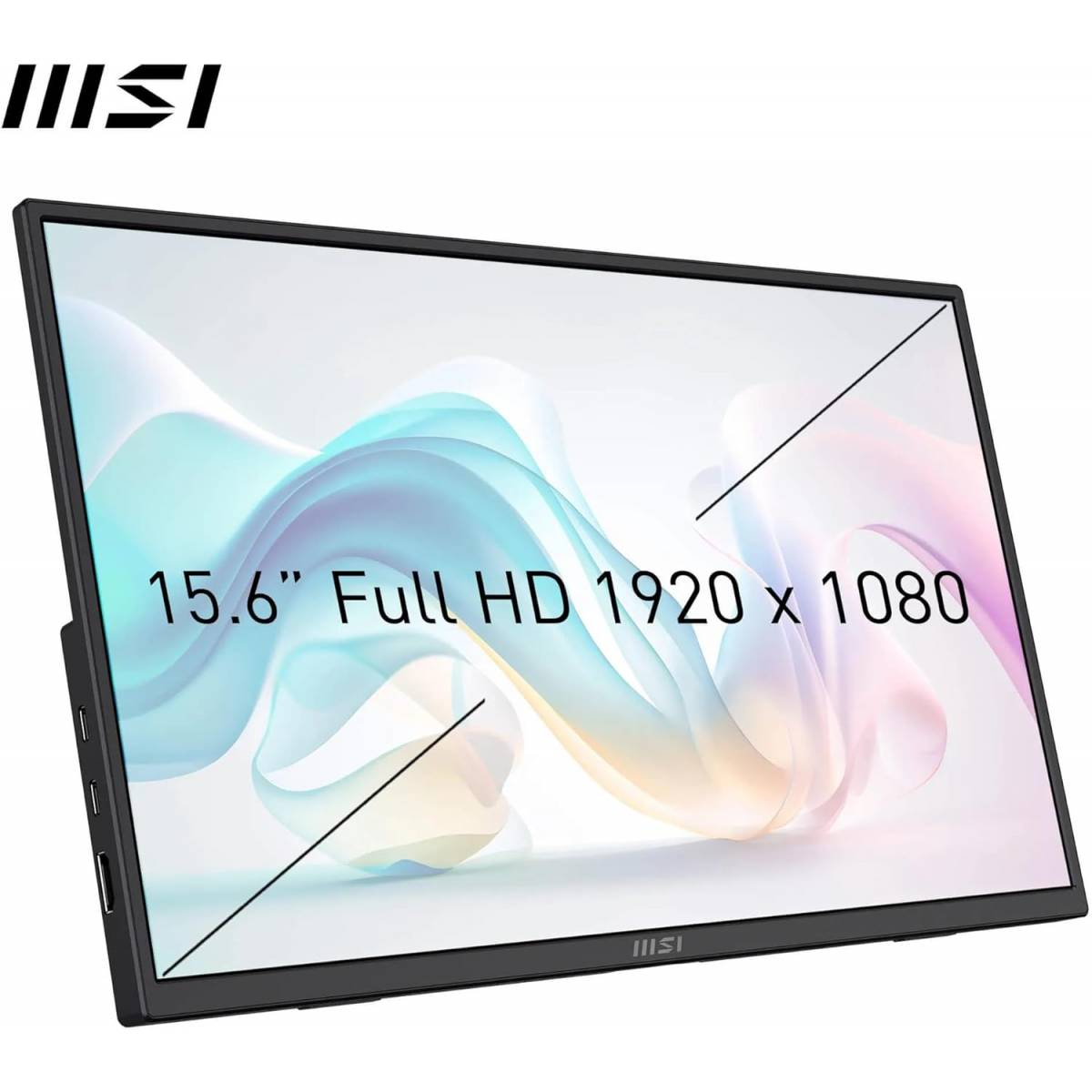 MSI PRO MP165 E6 15.6-Inch FHD Portable Monitor, 60Hz,4ms,Eye care, Built-in speaker