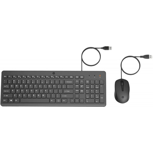 HP 150 Wired Mouse and Keyboard Combo - Full-Sized, Low-Profile Keyboard