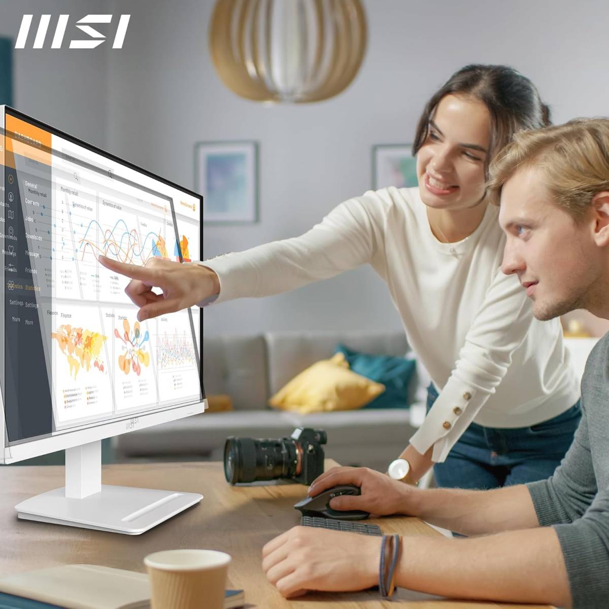 MSI PRO MP273W E14A 27" FHD Computer Monitor 1920x1080 IPS 144Hz- White