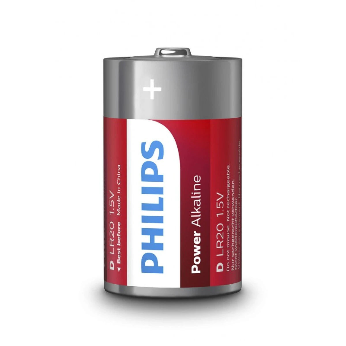 Philips Power Alkaline Batteries D - Pack of 2 energy hungry devices