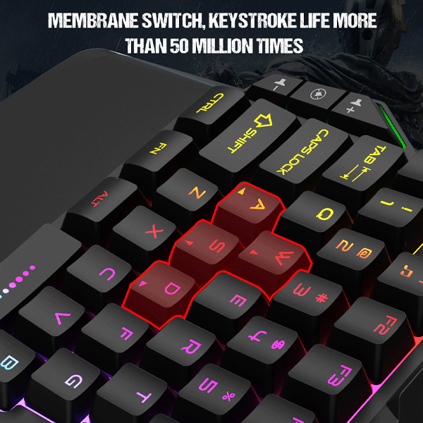 Meetion MT-KB015 Left One-Handed Gaming Keyboard, backlight, Classic original design