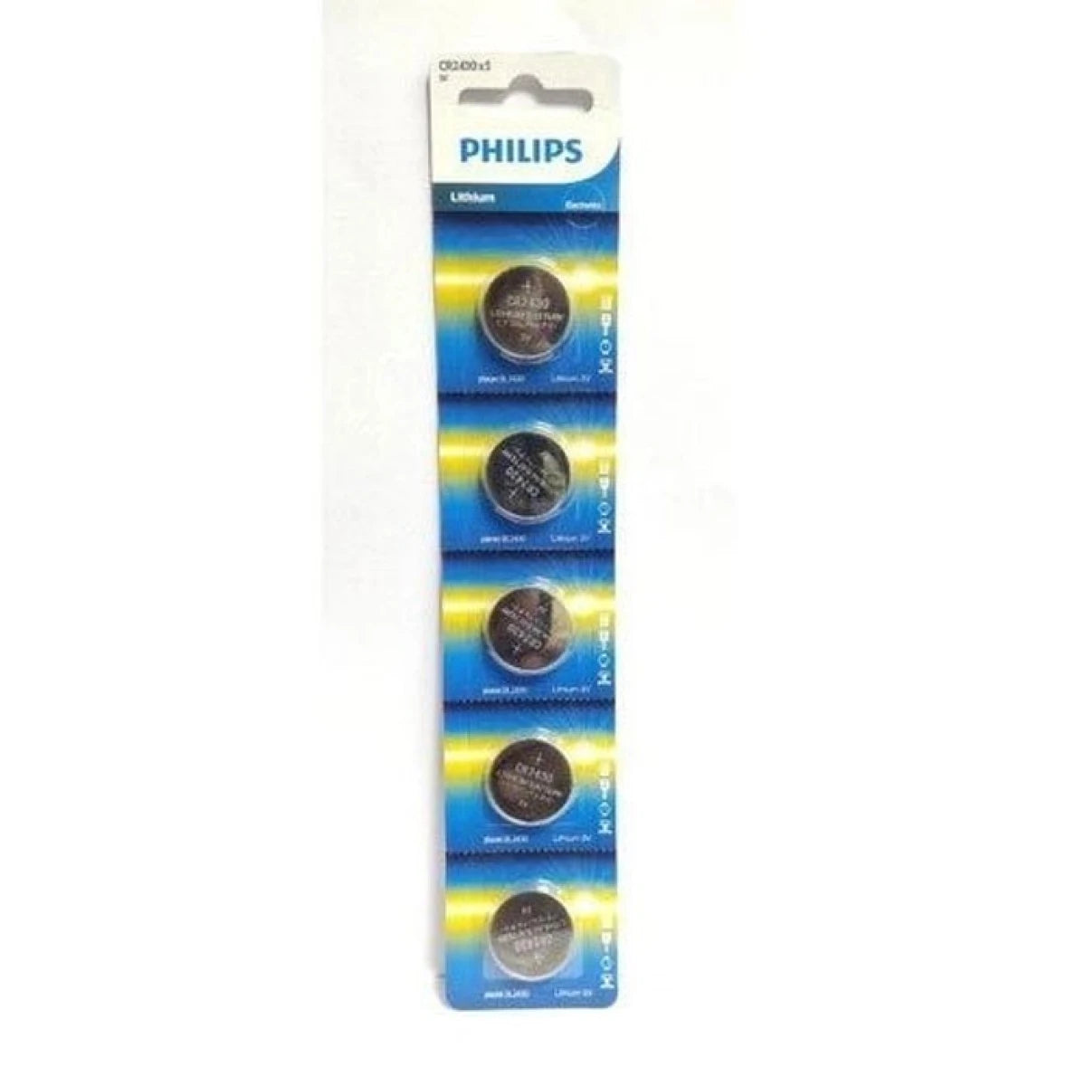 Philips Lithium Cell Button Batteries CR2430 - Pack of 5 Lithium