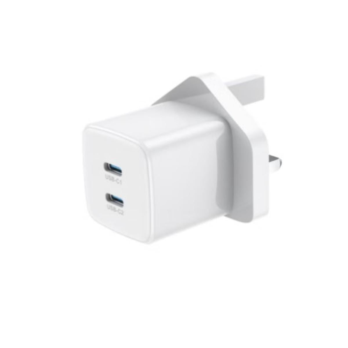 Huntkey G35 35W 2 Port Type-C PD Wall Charger MK plug -White Huntkey G35 35W 2 Port Type-C PD Wall Charger MK plug -White