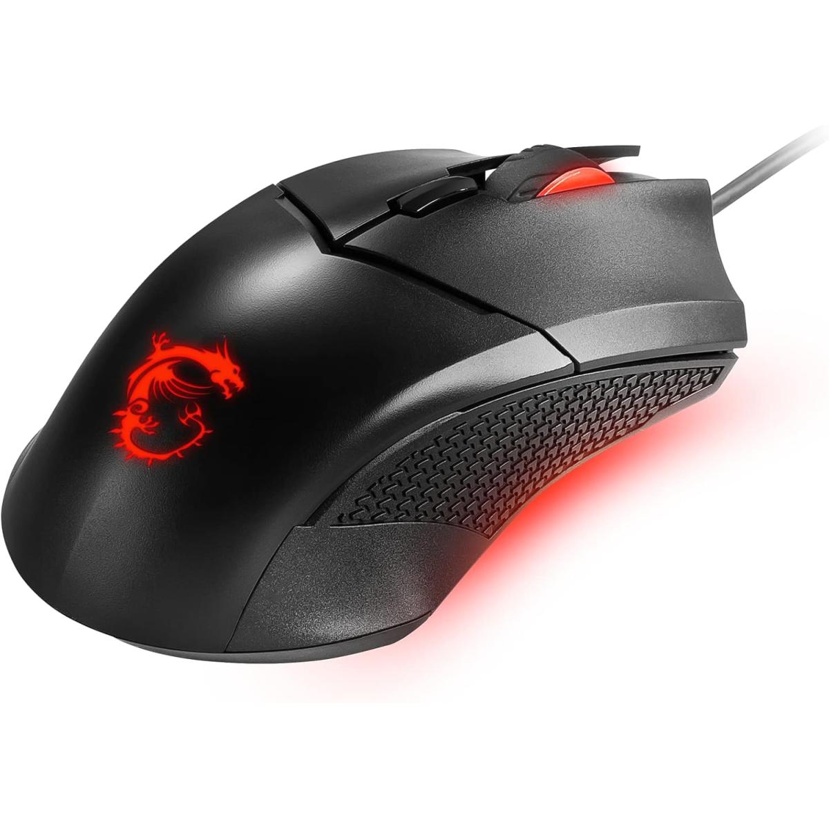 MSI Clutch GM08 Gaming Mouse, 4200 DPI Optical Sensor, 3 Adjustable Weights