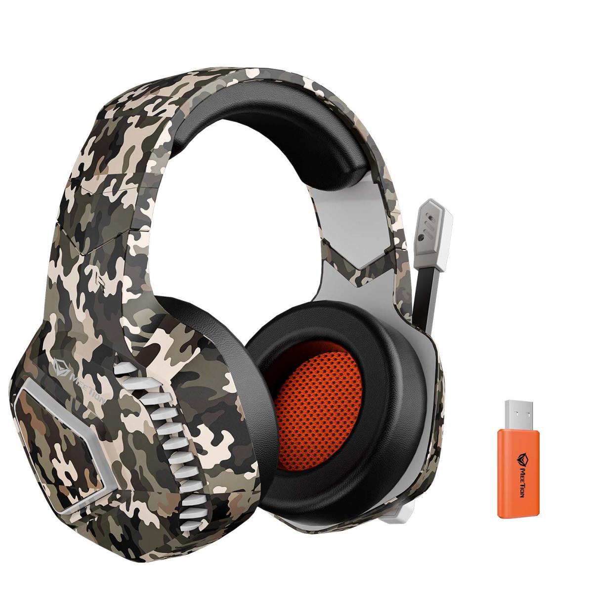 Meetion MT-BTH014 Tri-Mode Gaming Headset, Surround Sound, Long Battery Life