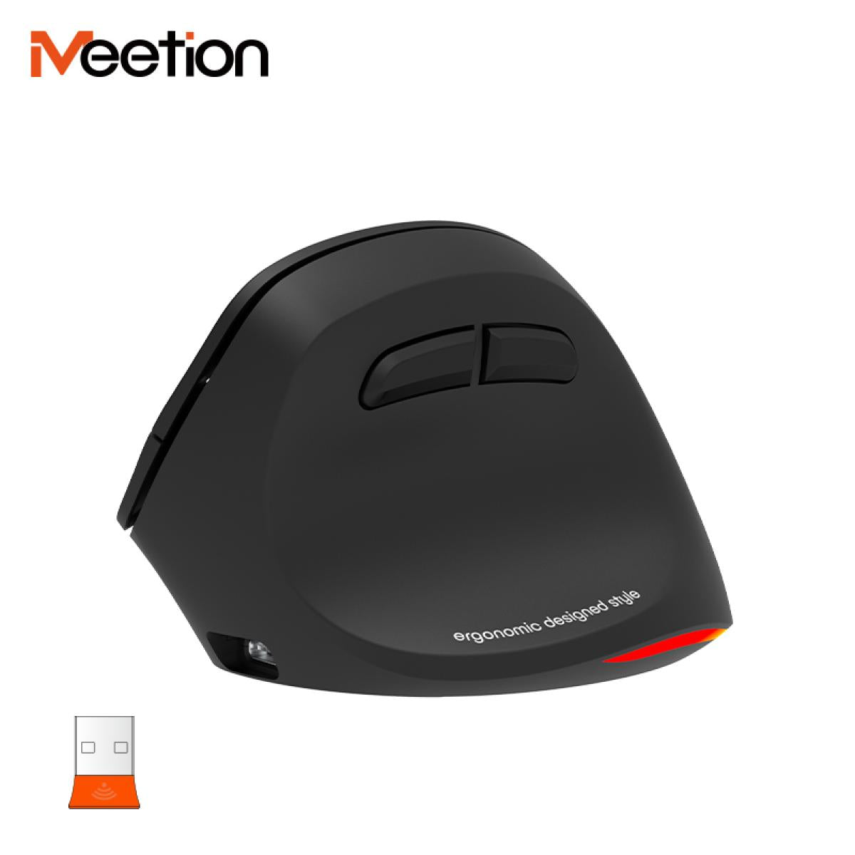 Meetion BTM010R Right-Handed Ergonomic Wireless Mouse 2.4GHz & Bluetooth Dual