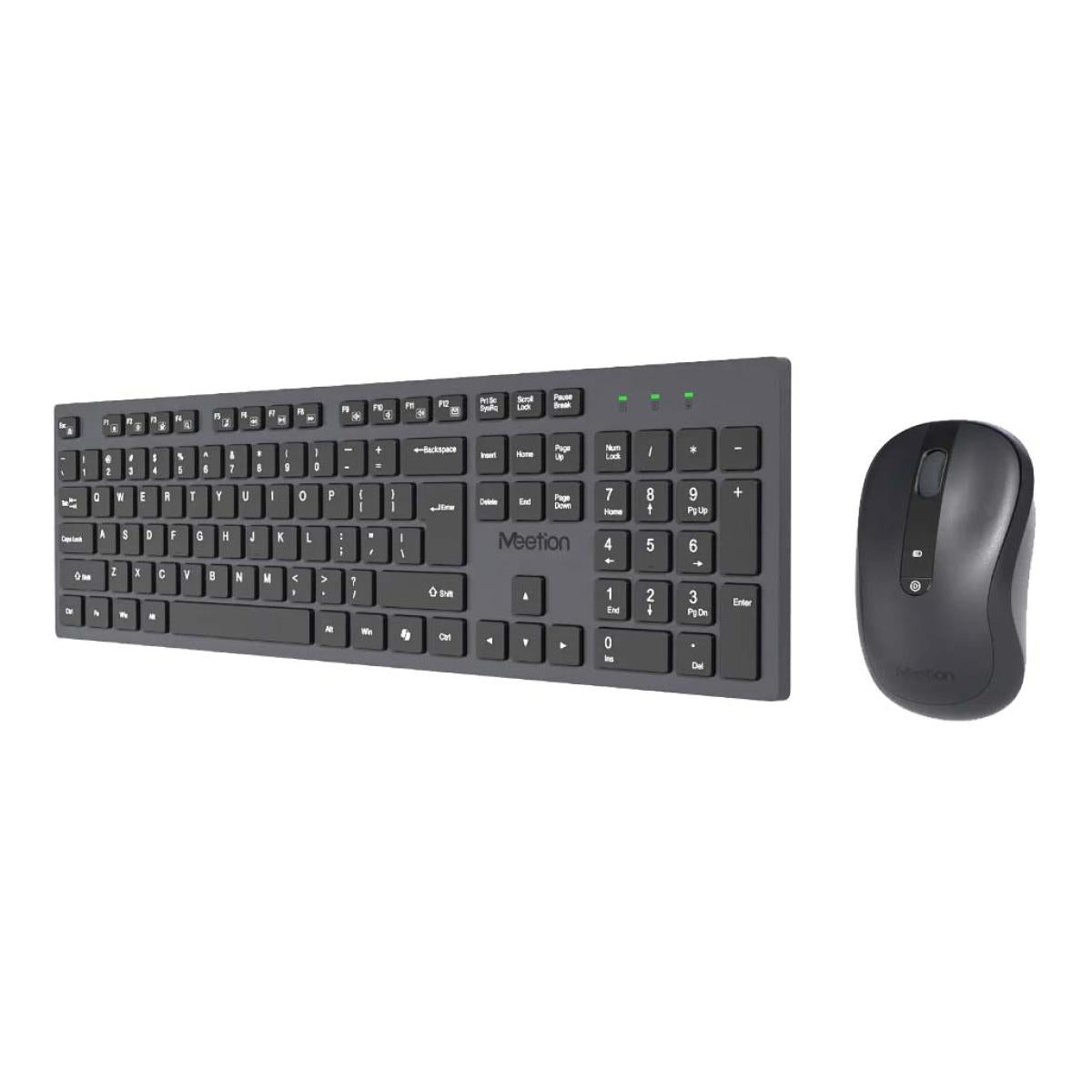 Meetion CW216 Silent Wireless Keyboard & Mouse Combo Keyboard*2 AAA Mouse: AA*1