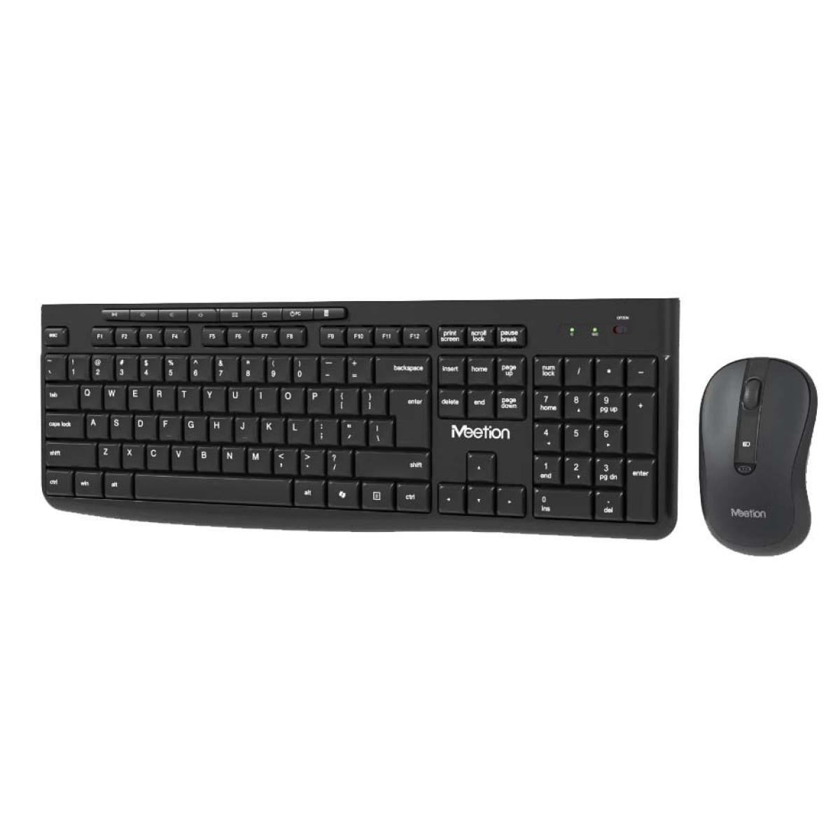 Meetion CW295 Silent Office Wireless Keyboard & Mouse Combo Keyboard*2 AAA Mouse: AA*1